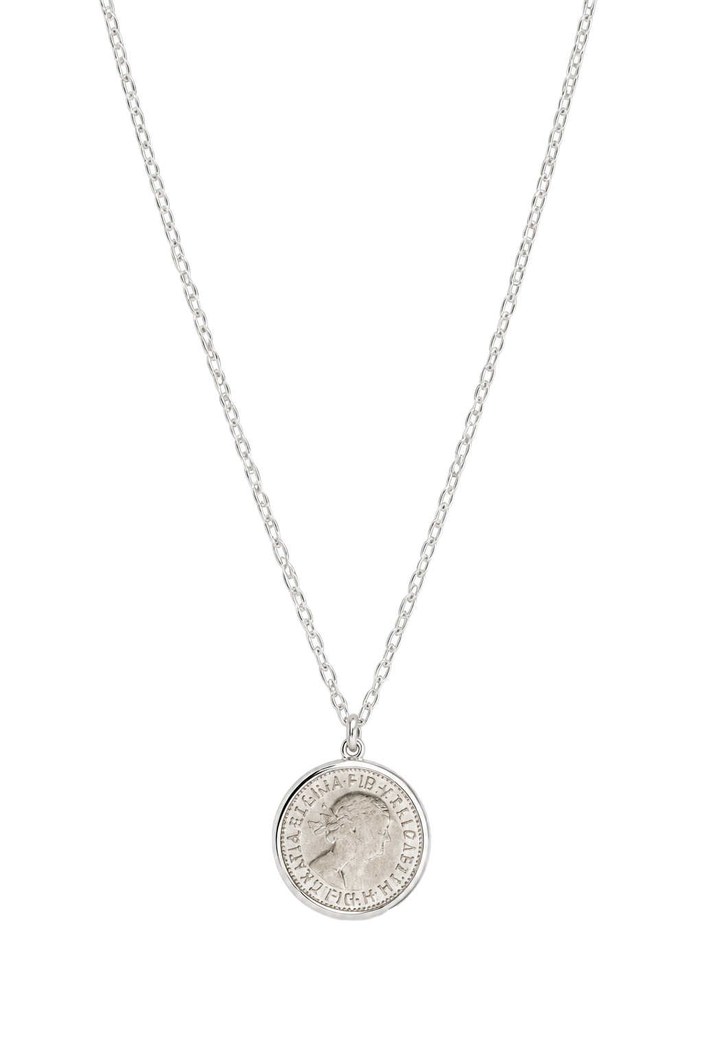 Australian Florin Coin Pendant - White Gold