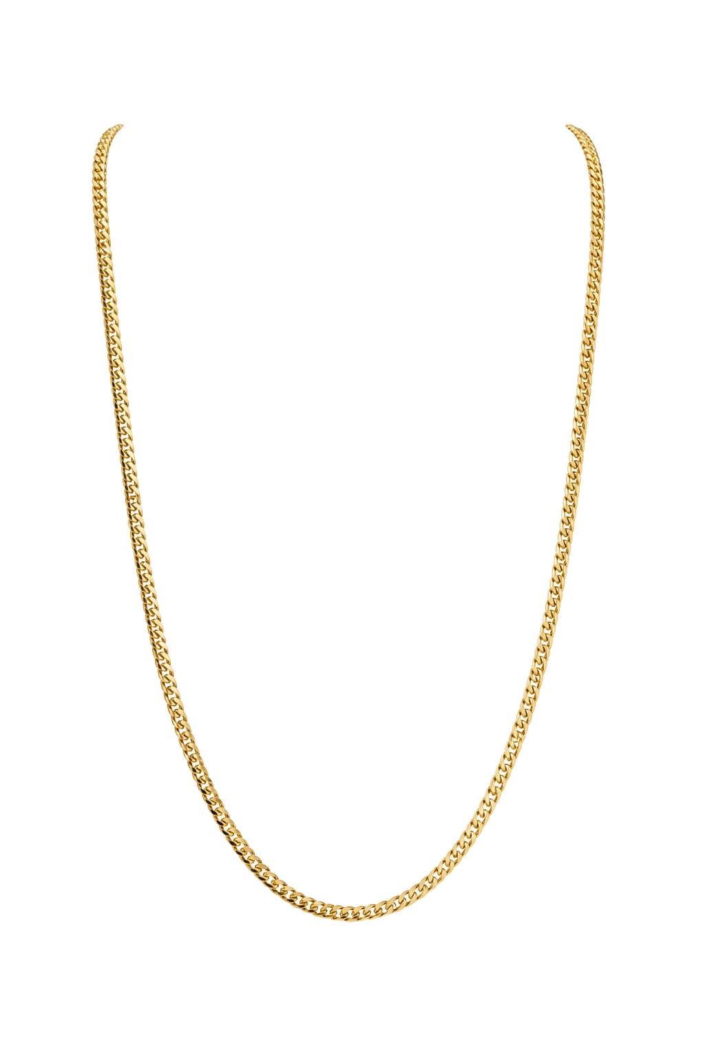 Curb Chain Necklace - Yellow Gold
