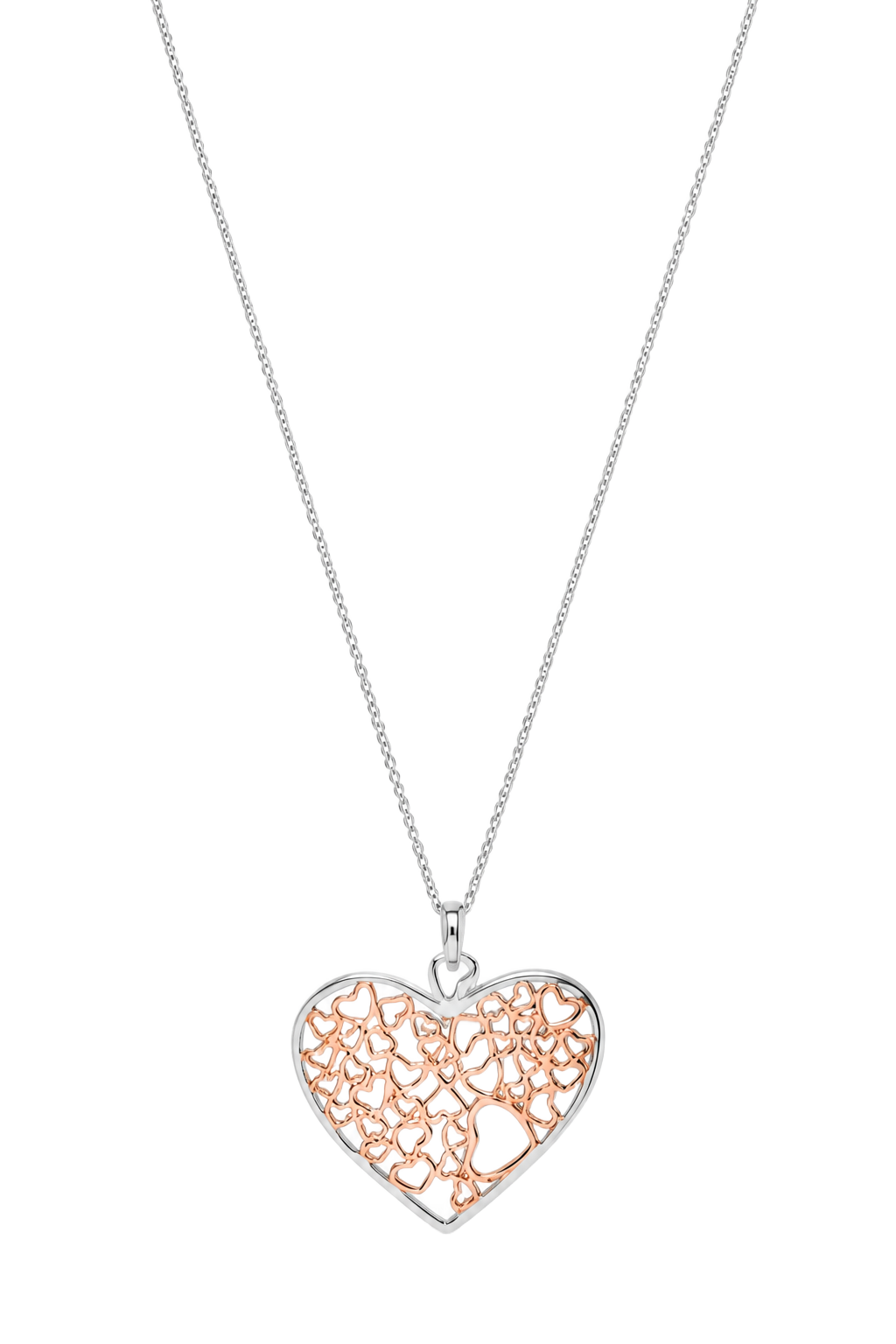 Heart-of-Hearts Pendant - Rose Gold & White Gold