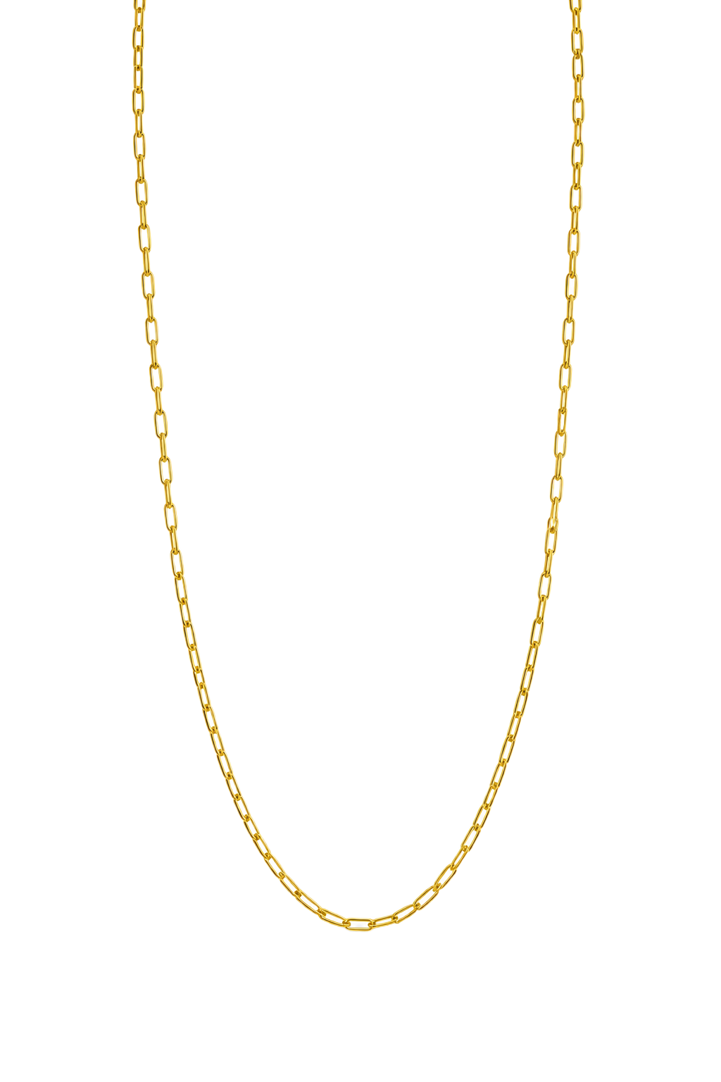 Fine Paperclip Chain Necklace - Yellow Gold