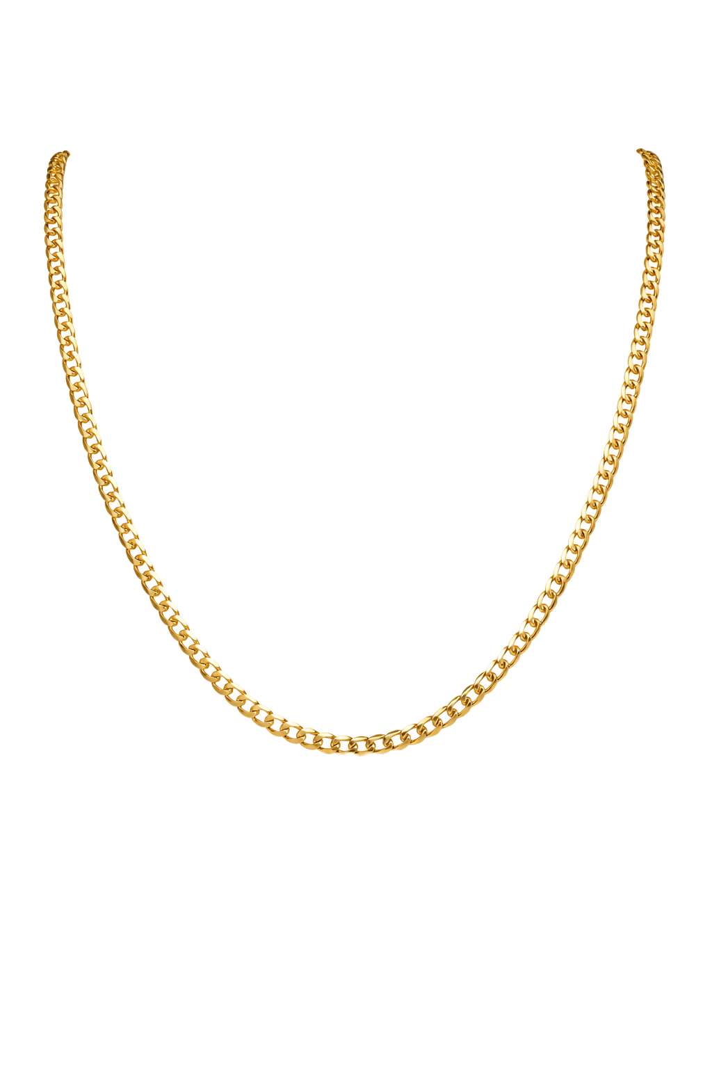 Curb Chain Necklace - Yellow Gold