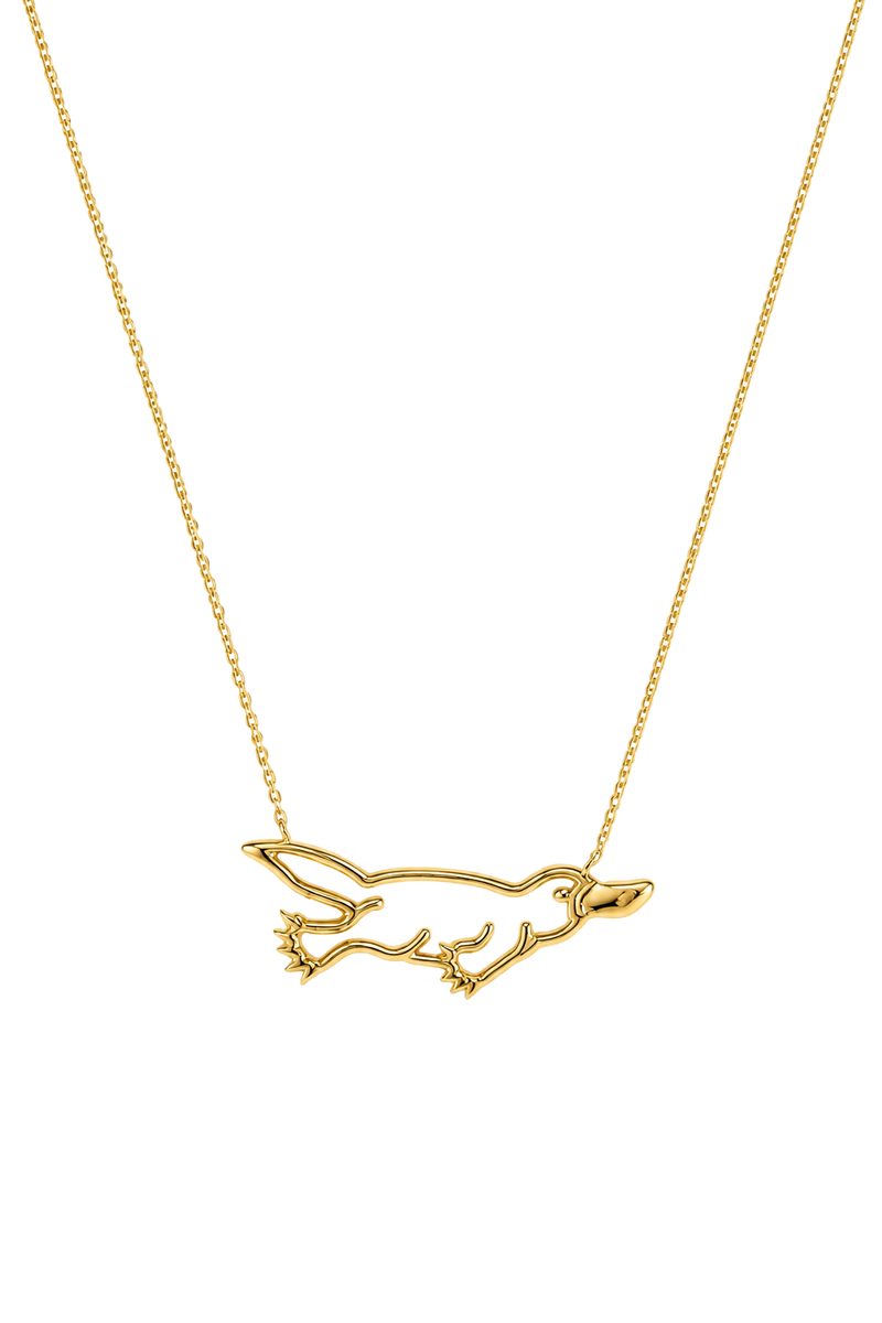 Platypus Outline Pendant - Yellow Gold