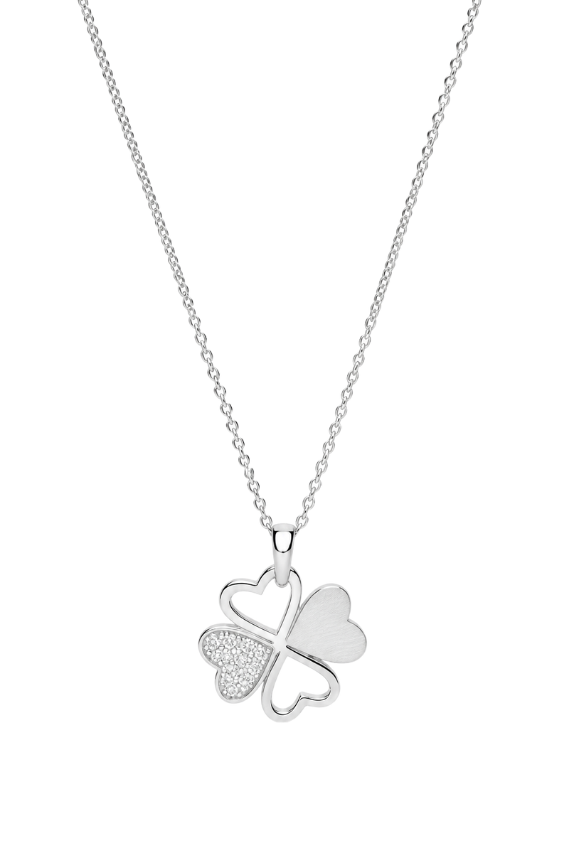 Four-Leaf Clover Diamond Pendant - White Gold