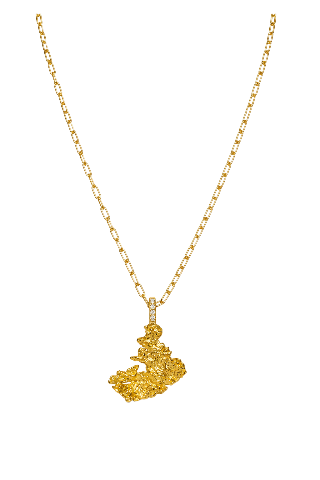 Australian Gold Nugget Pendant - Yellow Gold