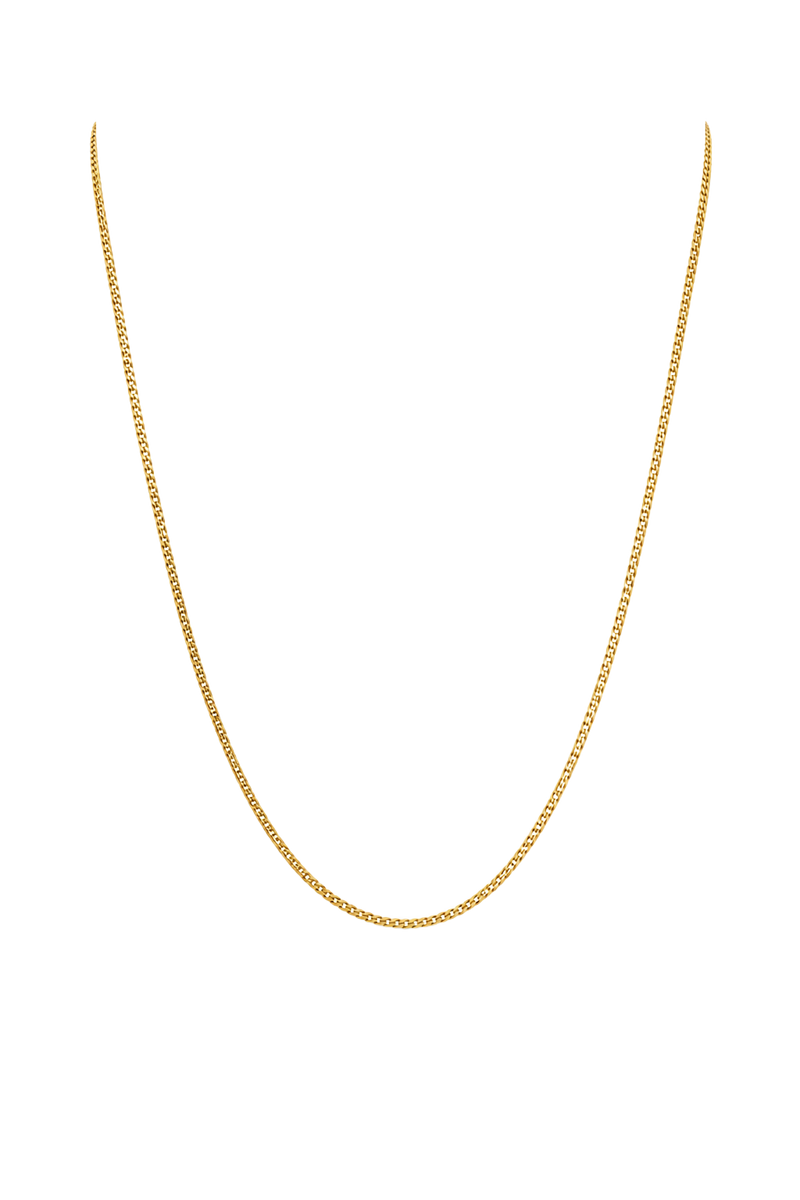 Fine Curb Chain Necklace - Yellow Gold