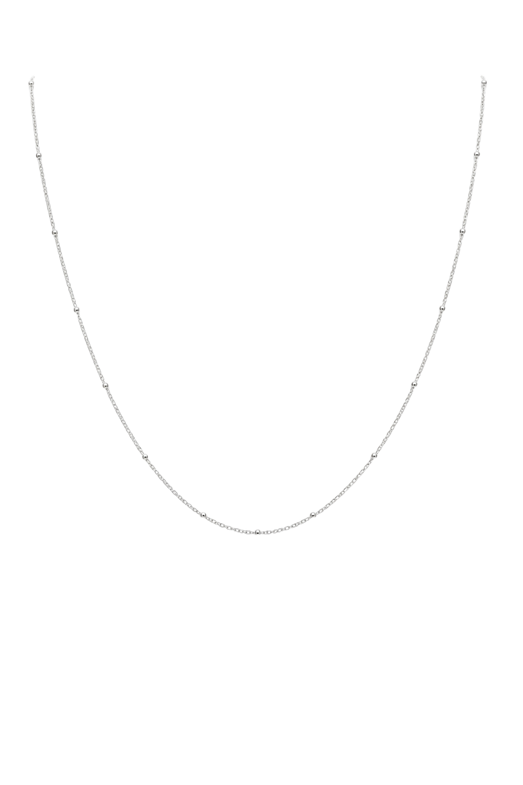 Fine Satellite Chain Necklace - White Gold