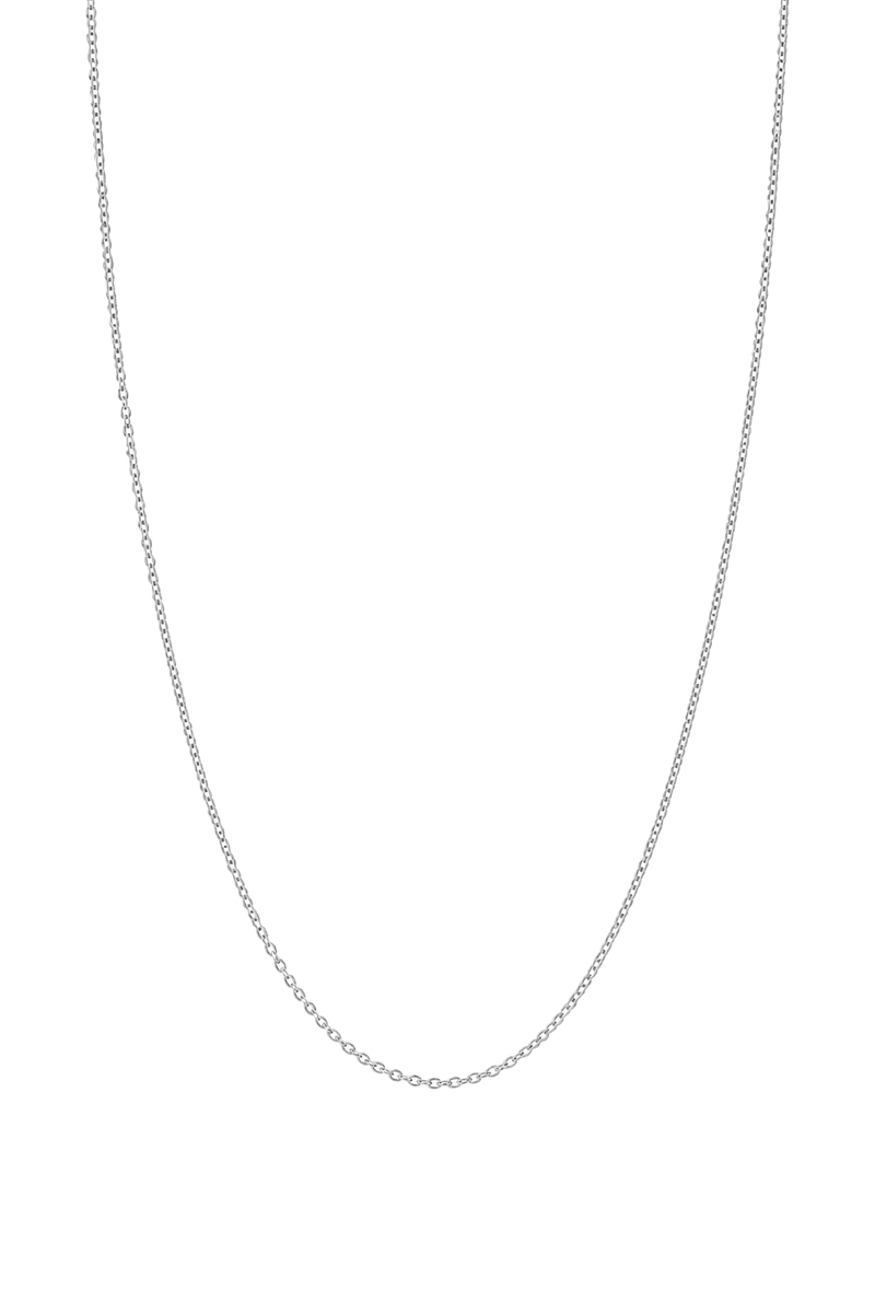 Fine Cable Chain Necklace - White Gold