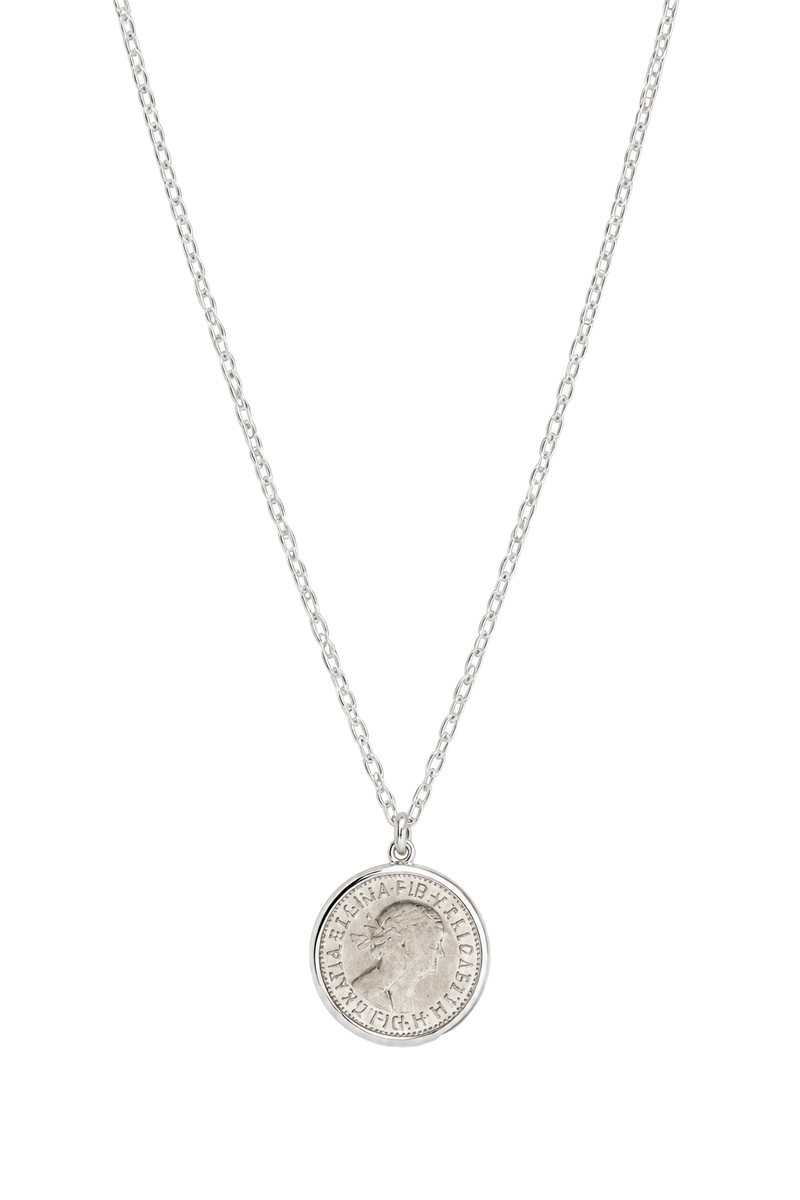 Australian Florin Coin Pendant - White Gold