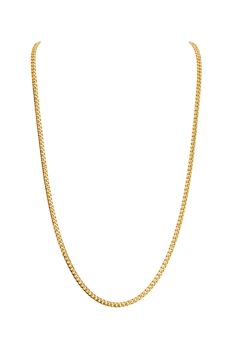 Curb Chain Necklace - Yellow Gold