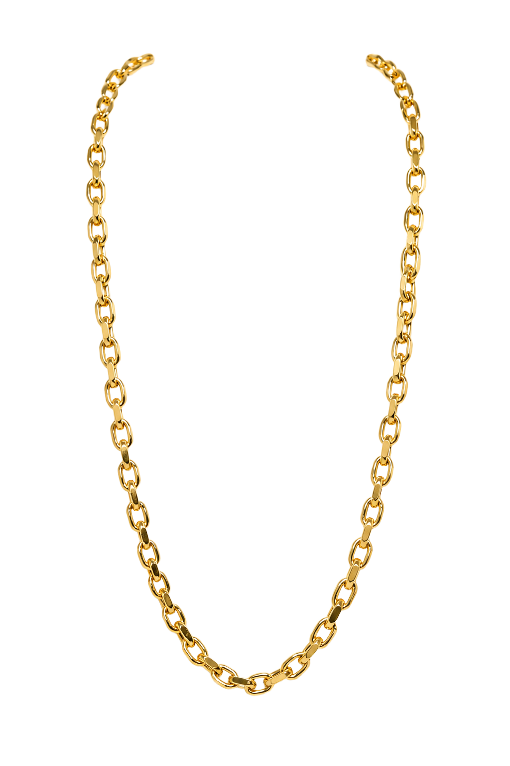 Large Cable Chain Necklace - Yellow Gold