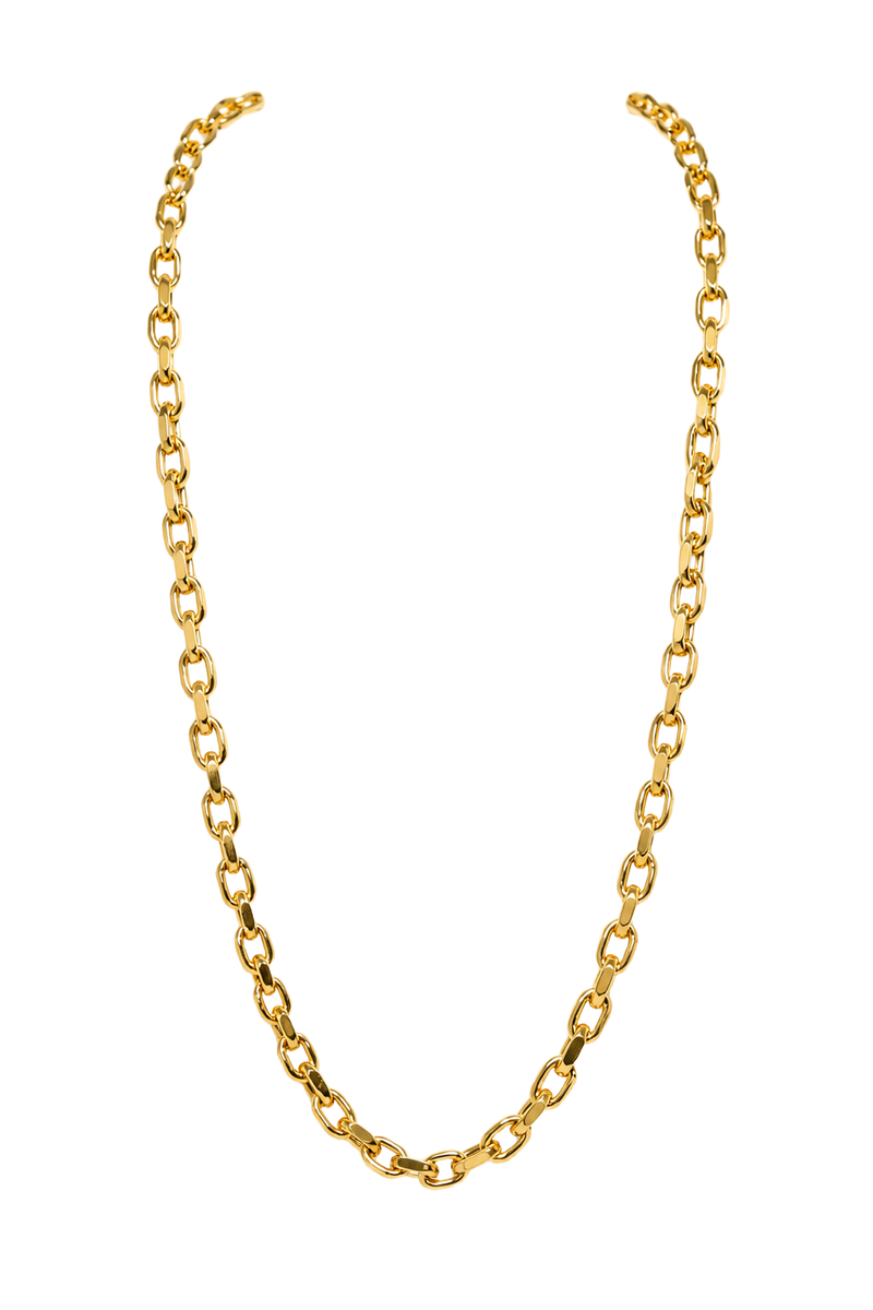 Large Cable Chain Necklace - Yellow Gold