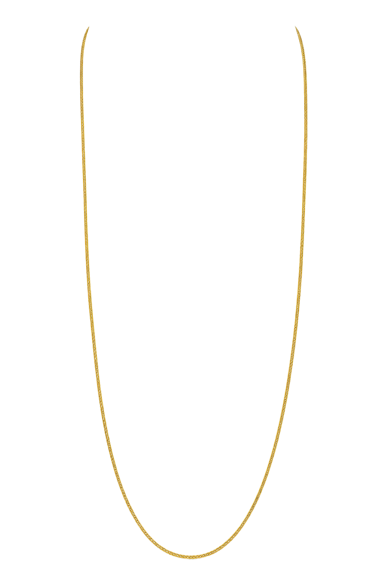 Fine Wheat Chain Necklace - Yellow Gold