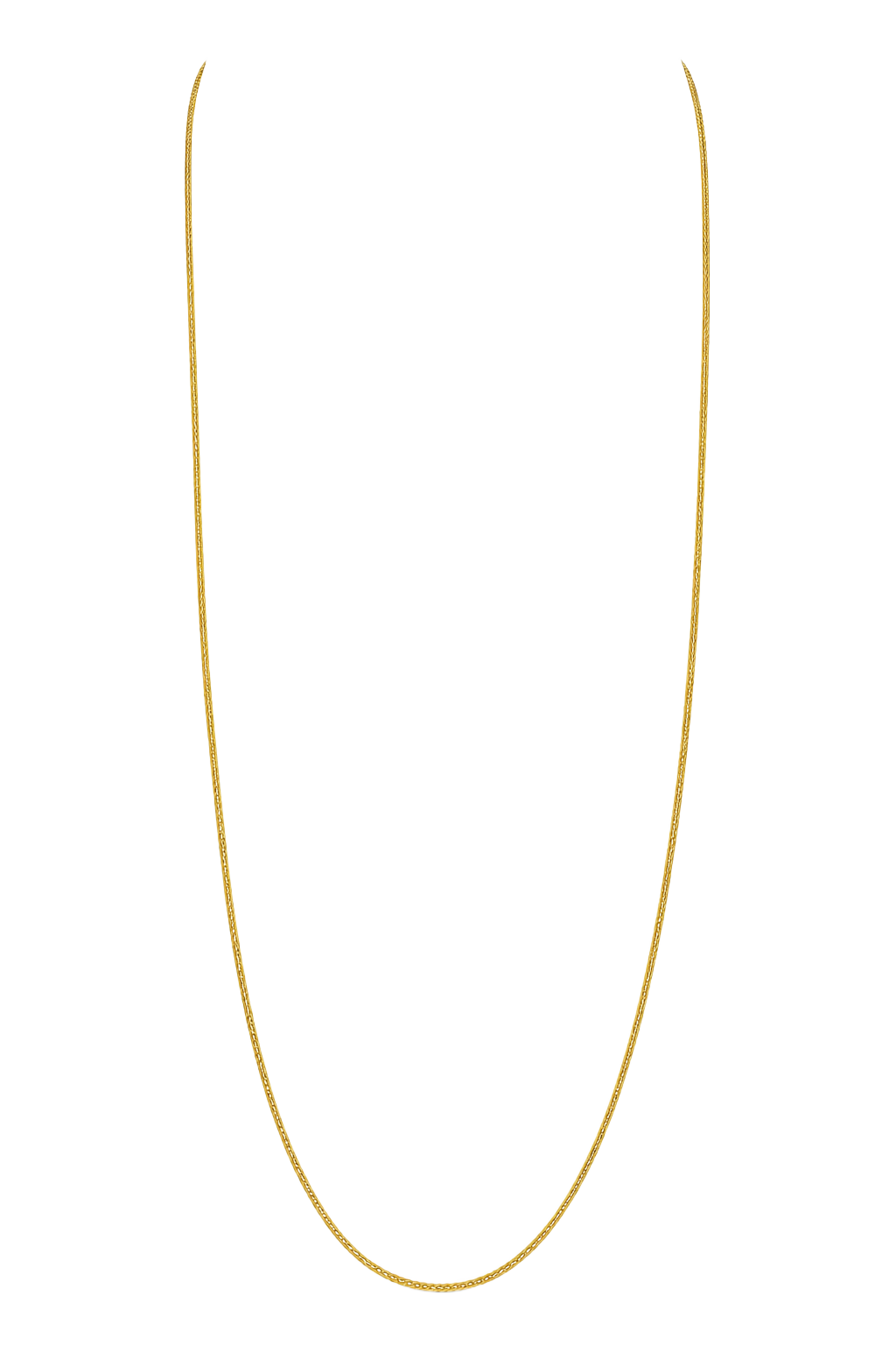 Fine Wheat Chain Necklace - Yellow Gold