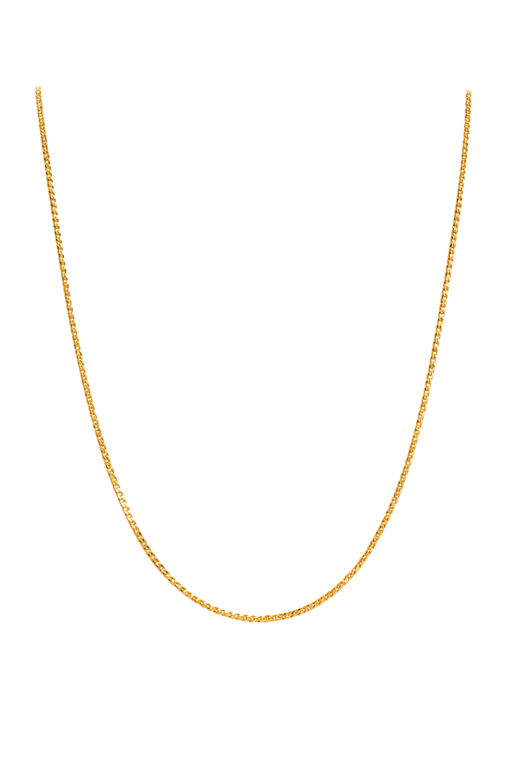 Fine Curb Chain Necklace - Yellow Gold