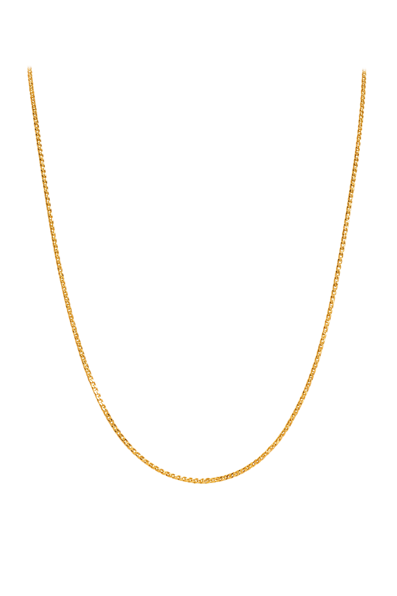 Fine Curb Chain Necklace - Yellow Gold