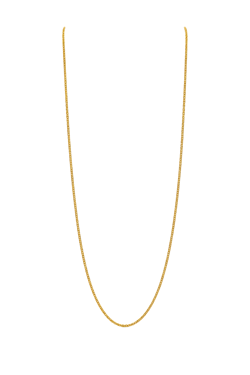 Fine Curb Chain Necklace - Yellow Gold