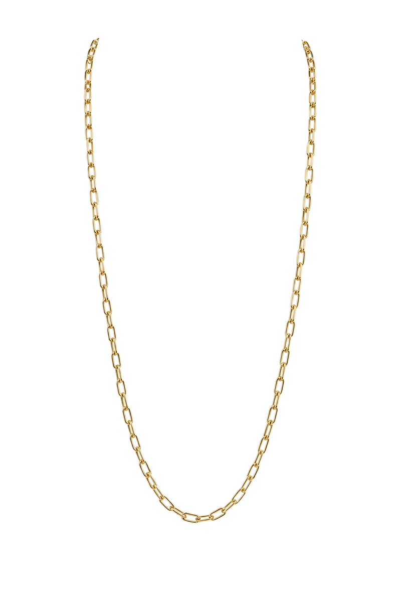 Medium Paperclip Chain Necklace - Yellow Gold
