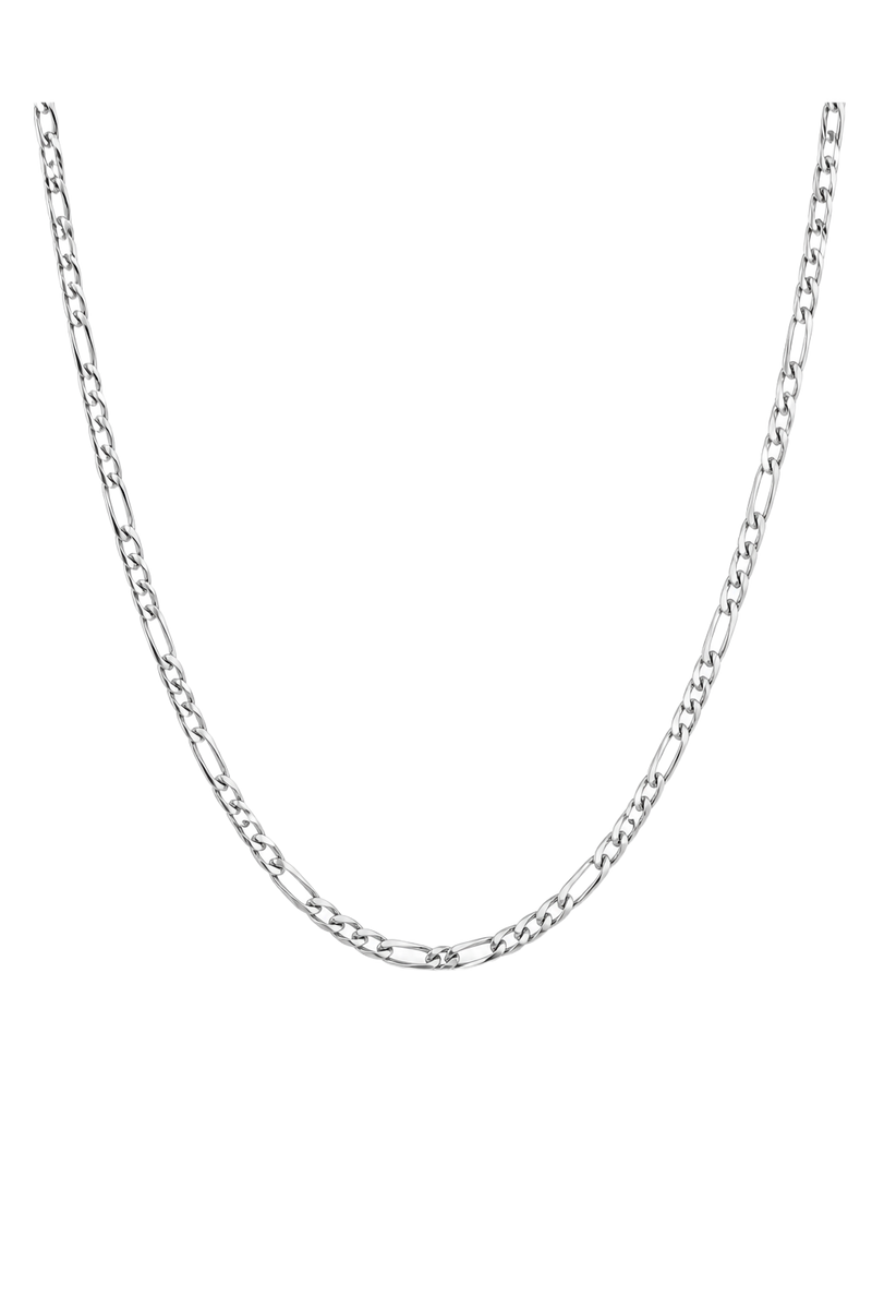 Figaro Chain Necklace - White Gold