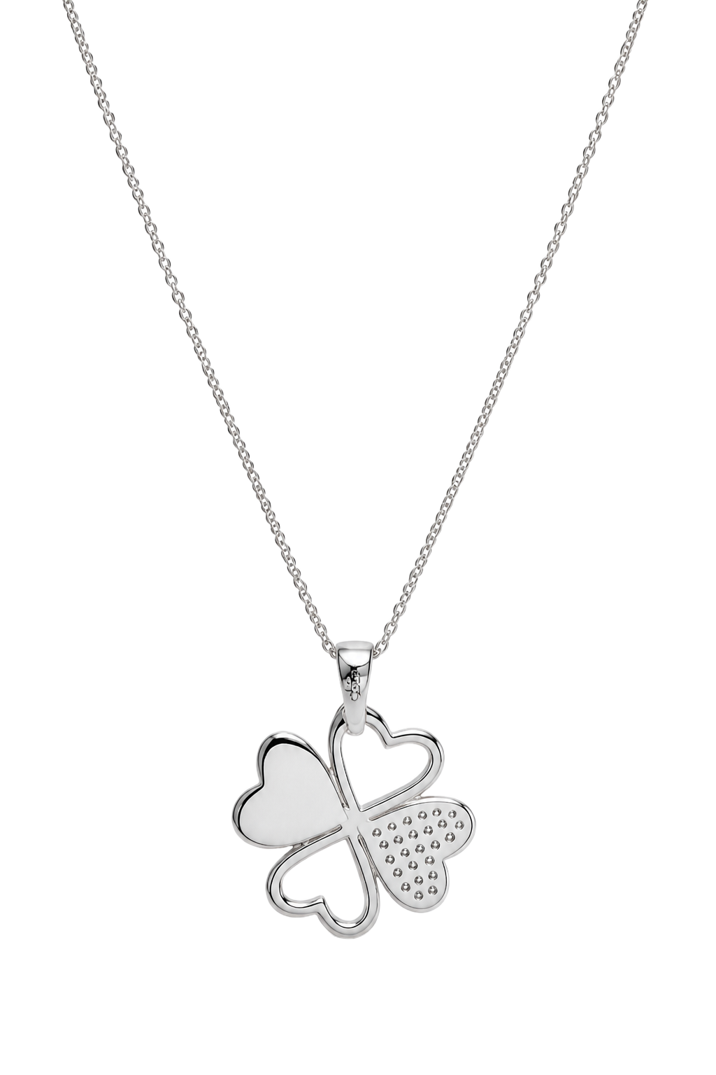 Four-Leaf Clover Diamond Pendant - White Gold