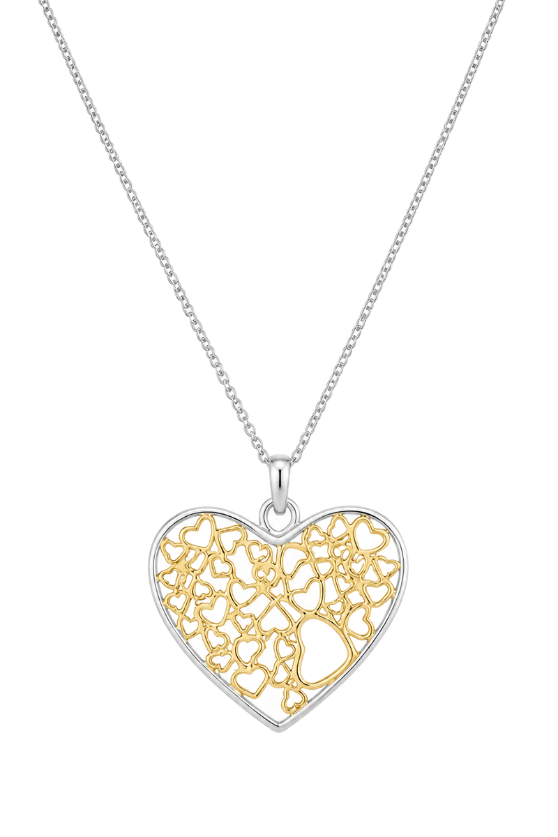 Heart-of-Hearts Pendant - Two Tone Gold