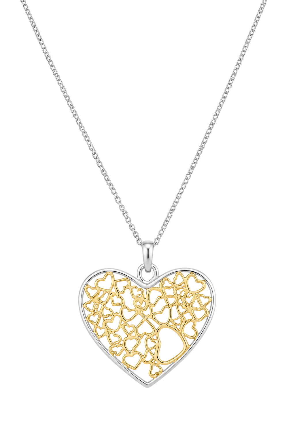 Heart-of-Hearts Pendant - Two Tone Gold