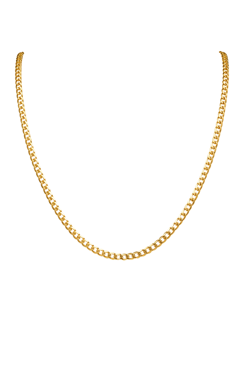 Curb Chain Necklace - Yellow Gold