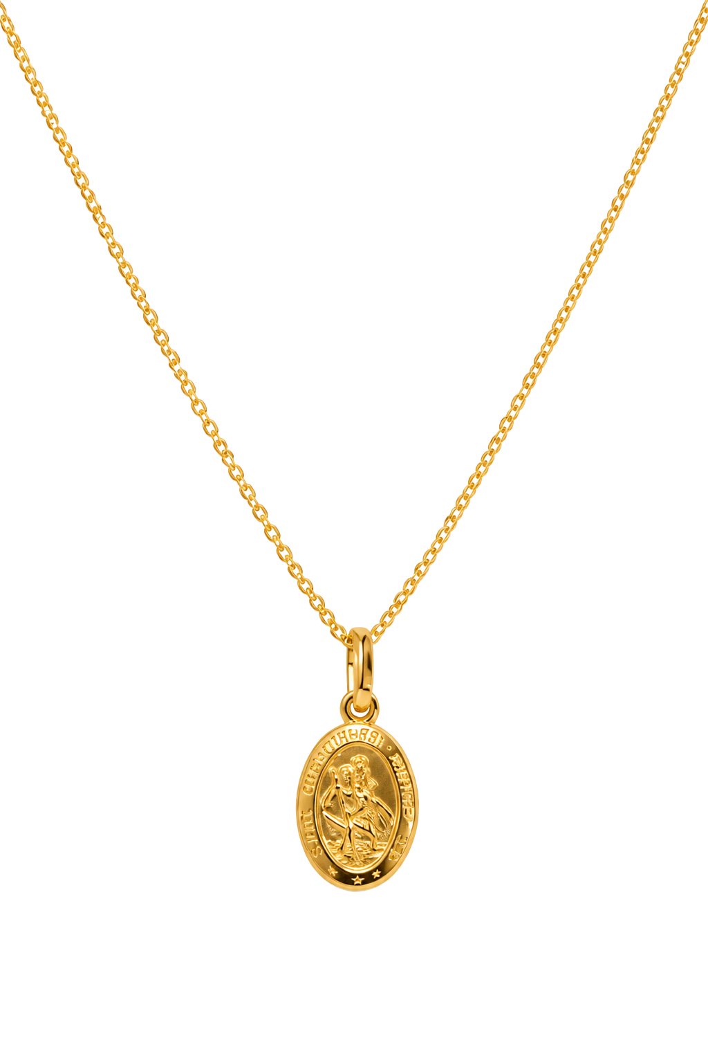 Saint Christopher Medal Pendant - Yellow Gold