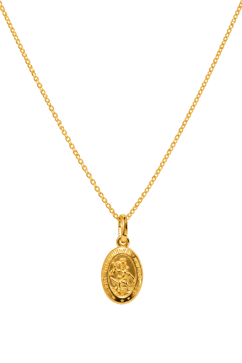 Saint Christopher Medal Pendant - Yellow Gold