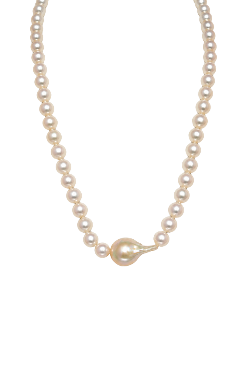 Cultured Pearl & South Sea Baroque Pearl Strand