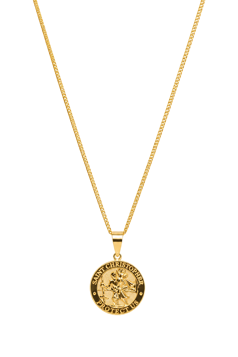 Saint Christopher Medal Pendant - Yellow Gold